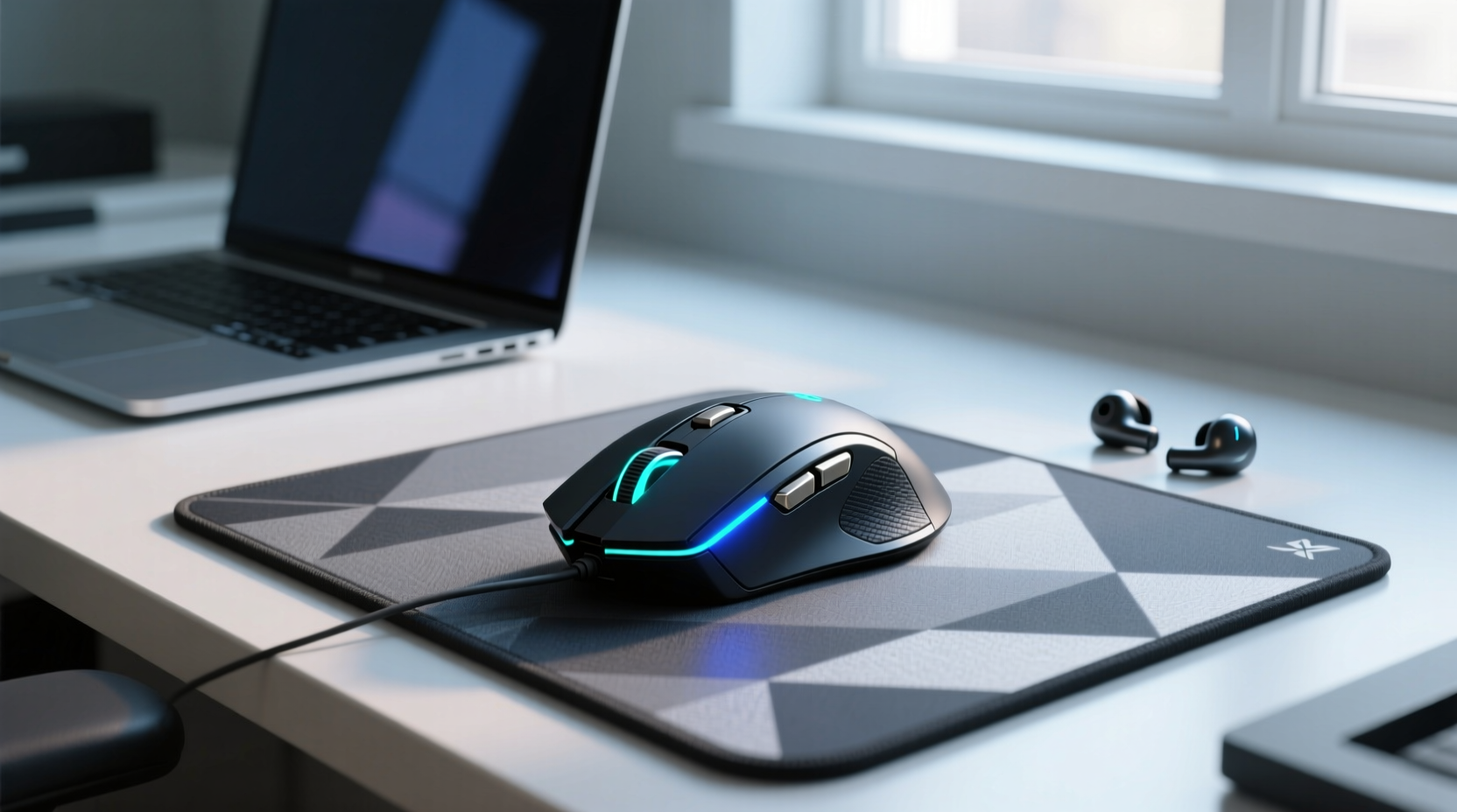 gaming mouse with mouse pad