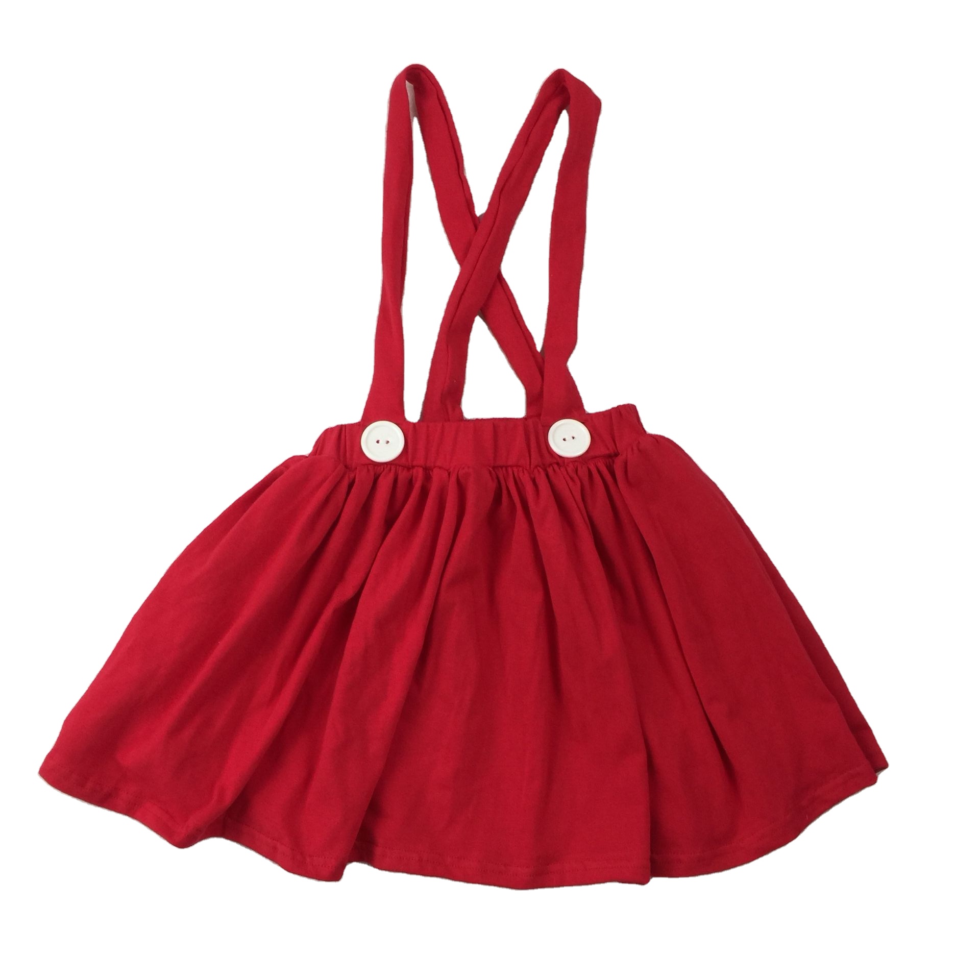 40纯色0-12y儿童黑色实心褶边吊带裙女婴裙 - buy suspender skirt