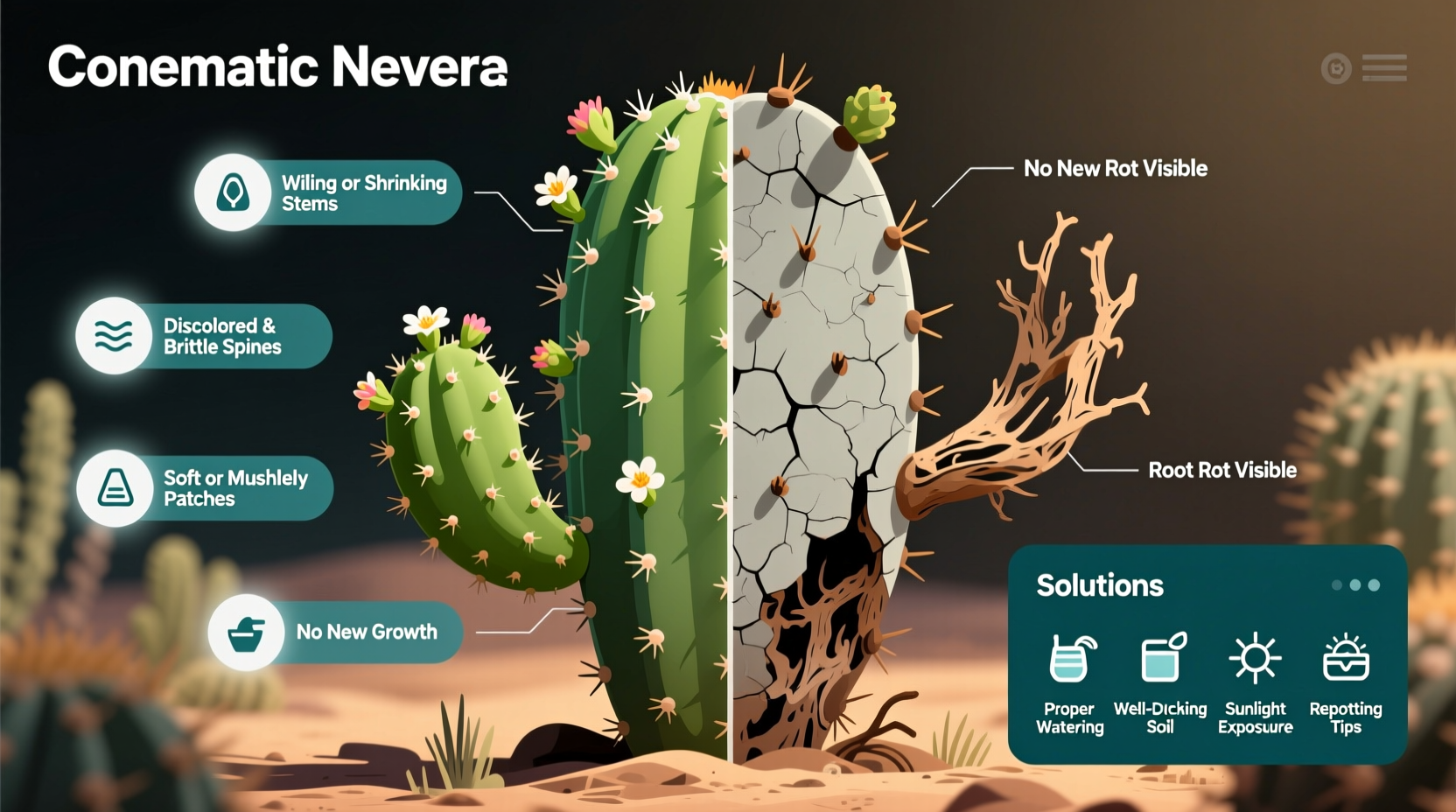 how do you know if a cactus is dead