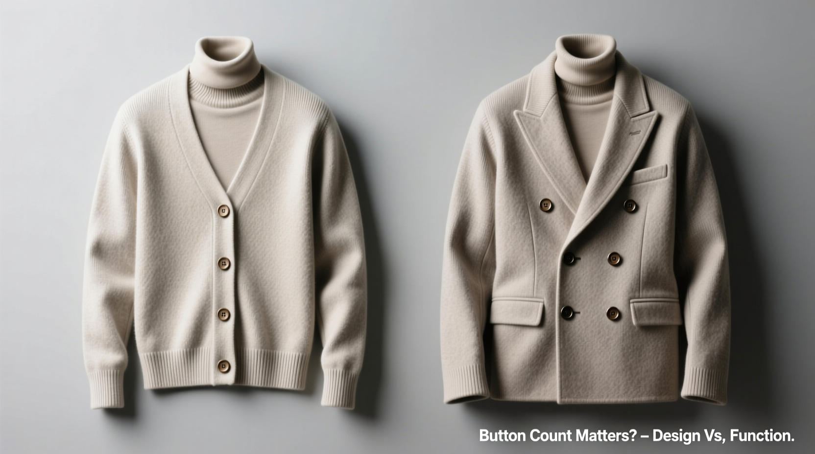 single vs double breasted cardigans does the button number really matter