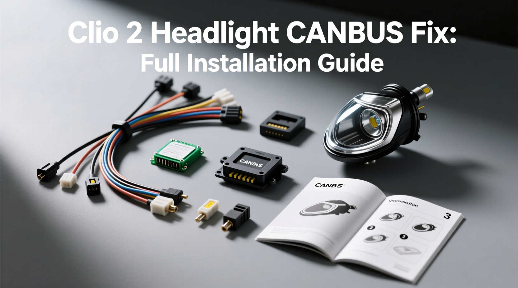 clio2 headlight install canbus fix