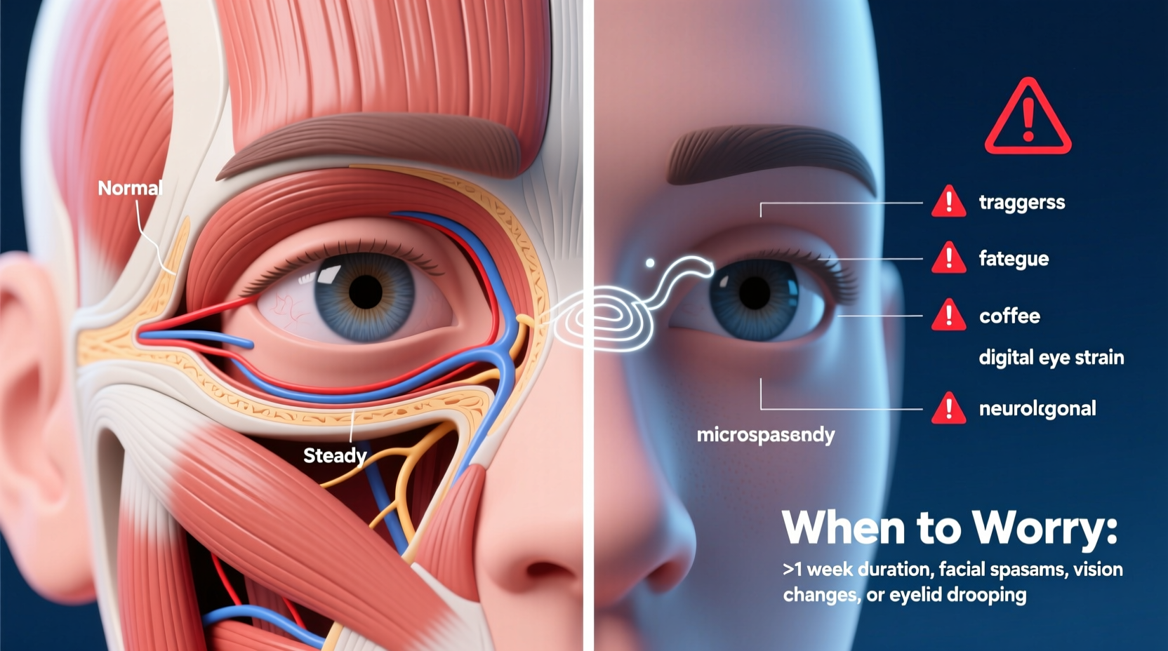 why does my eye twitch randomly causes when to worry