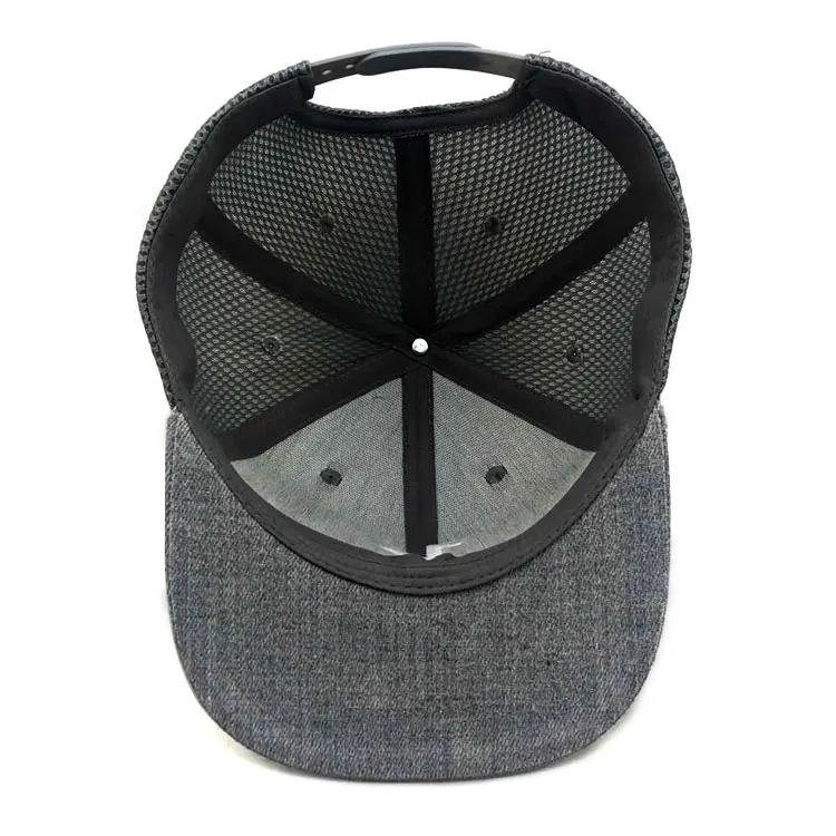 wholesale custom high quality vintage plain snapback  mesh cap custom trucker hat embroidery