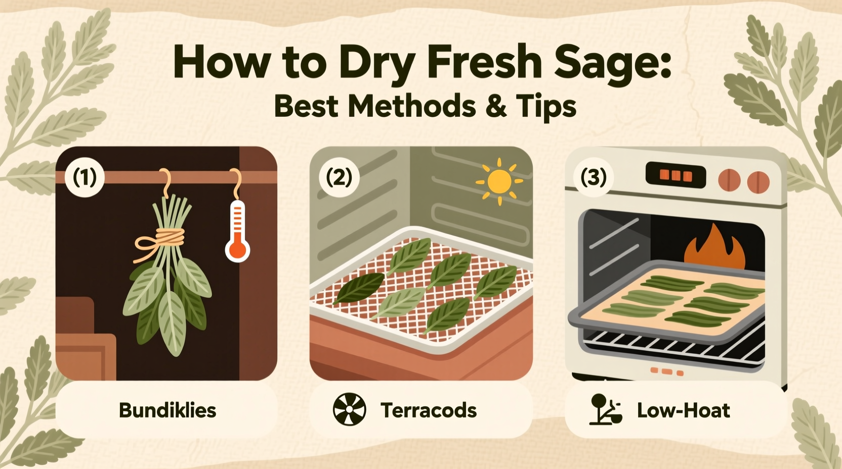 how do i dry fresh sage