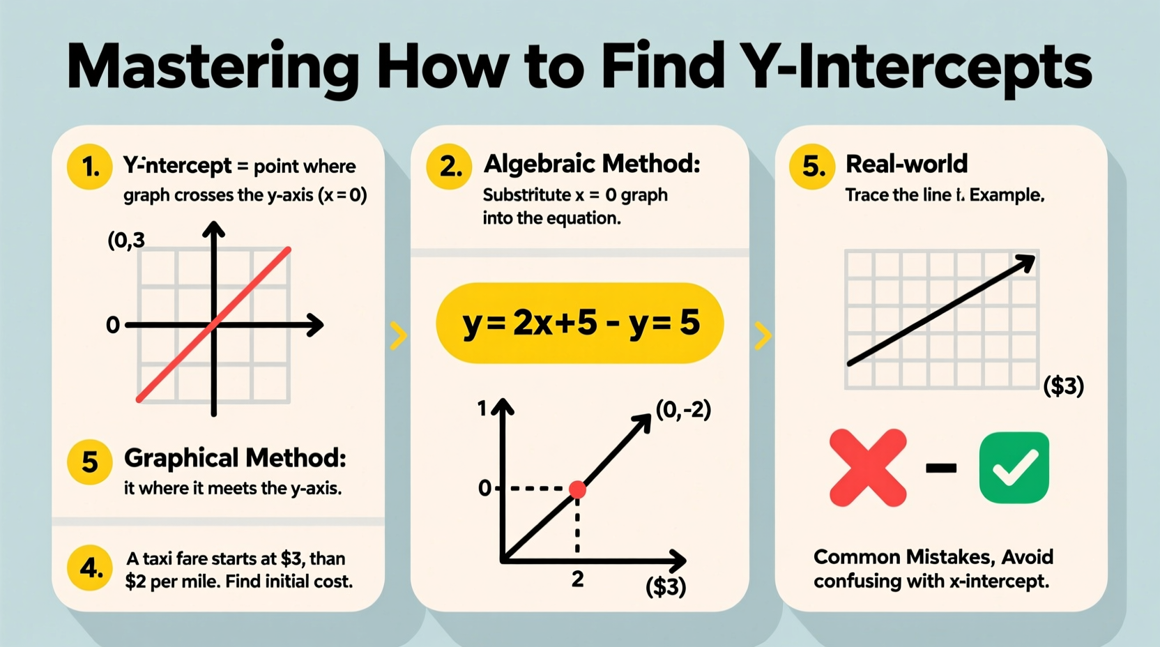 mastering how to find y intercepts a step by step guide with practical examples