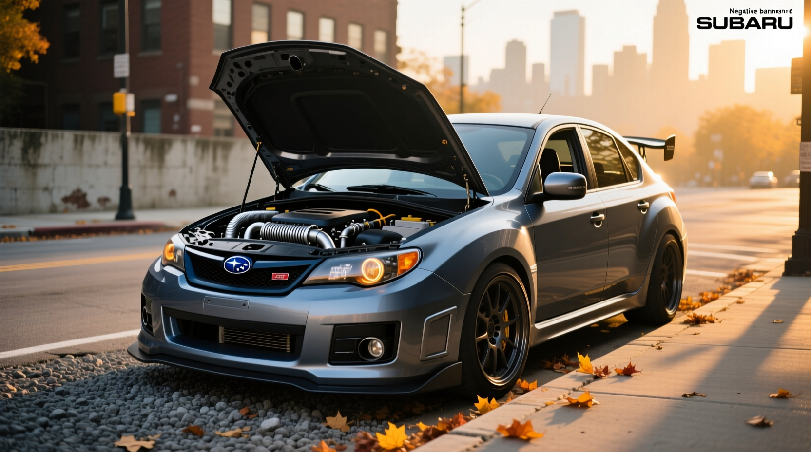 2012 WRX Hatchback showing front grille and hood design