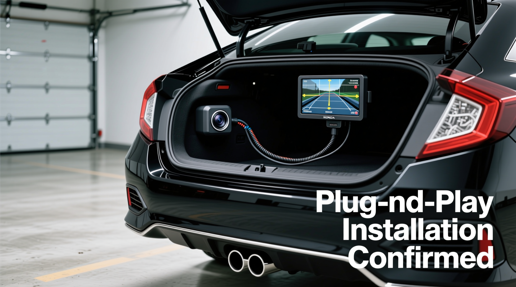 honda civic no cut backup cam