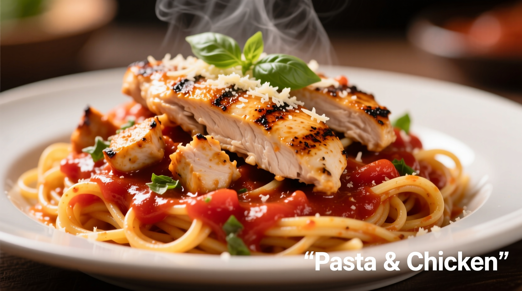 chicken with tomato sauce pasta