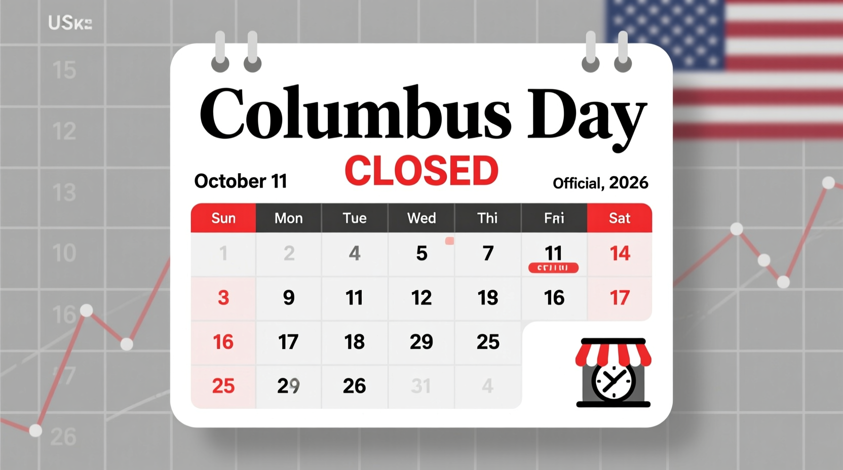 is the market open on columbus day 2026