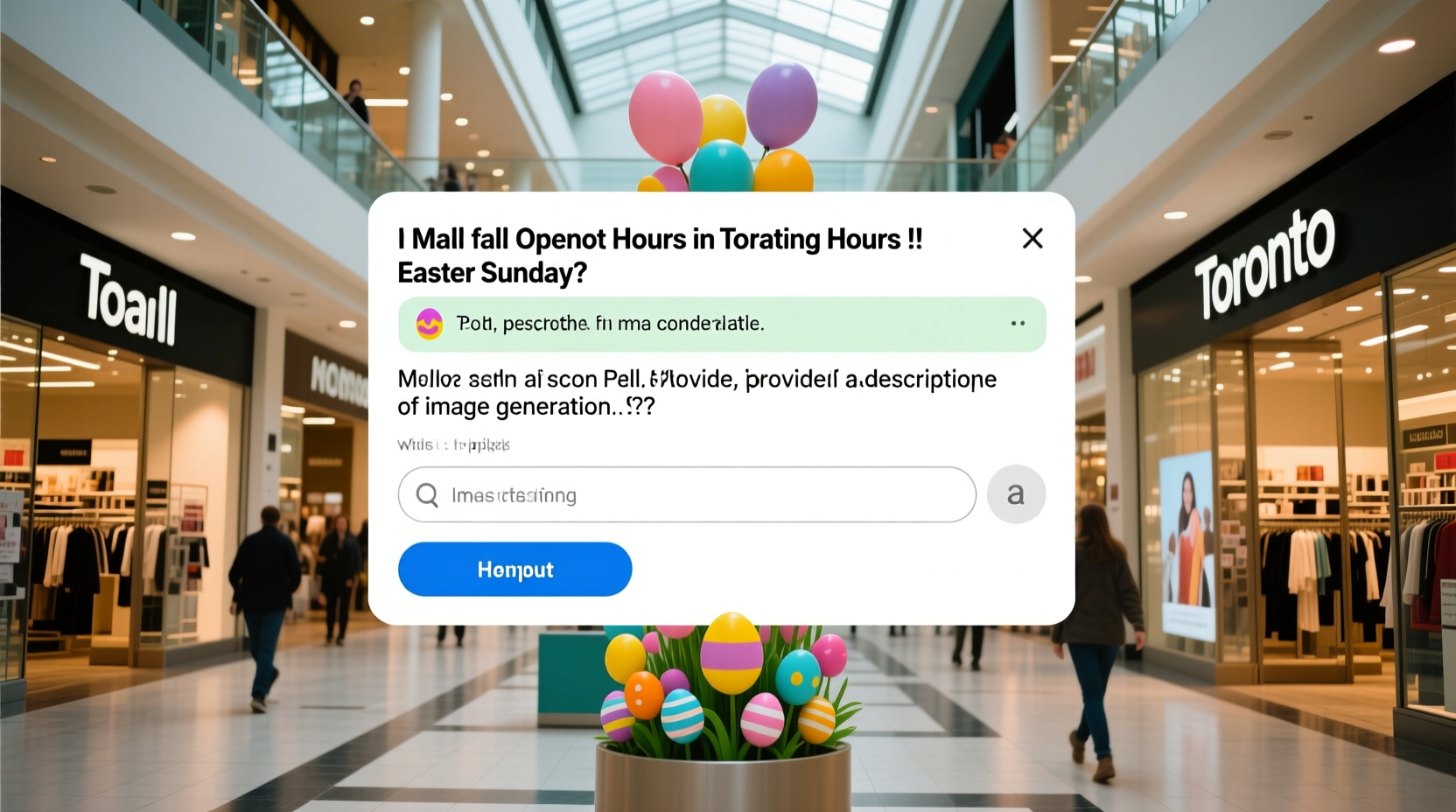 are malls open easter sunday toronto