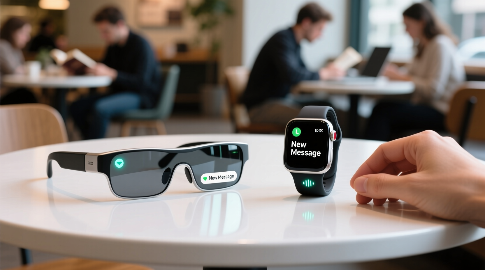 smart glasses vs smart watch for notifications which is less annoying in public