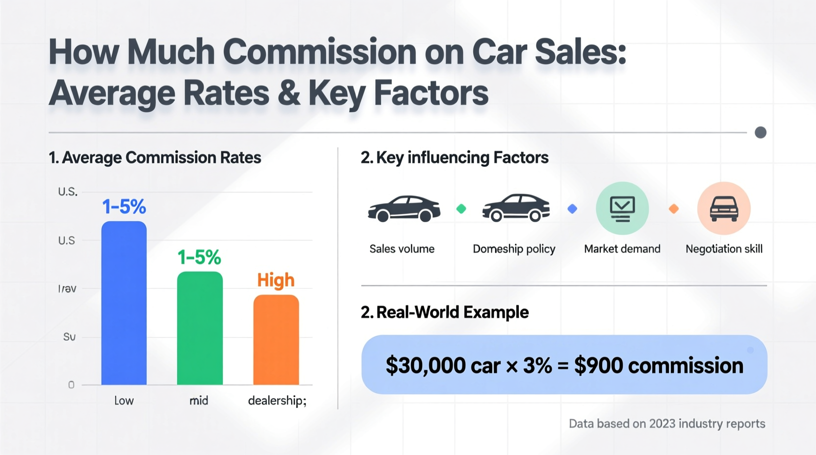 how much commission on car sales