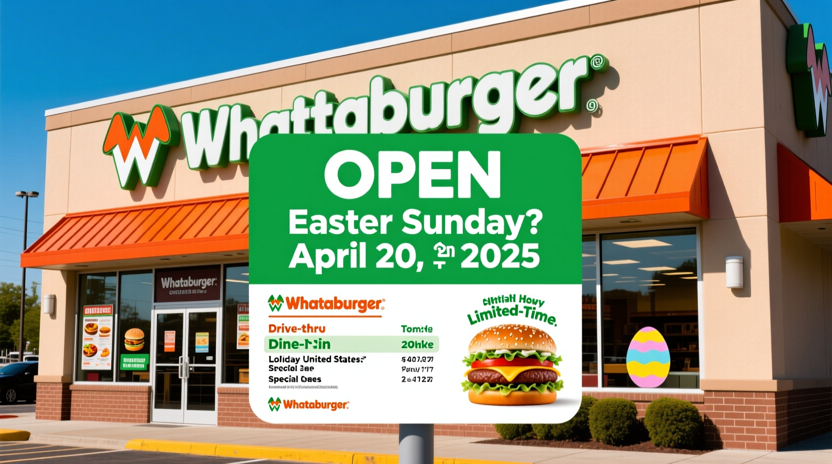 is whataburger open on easter 2025