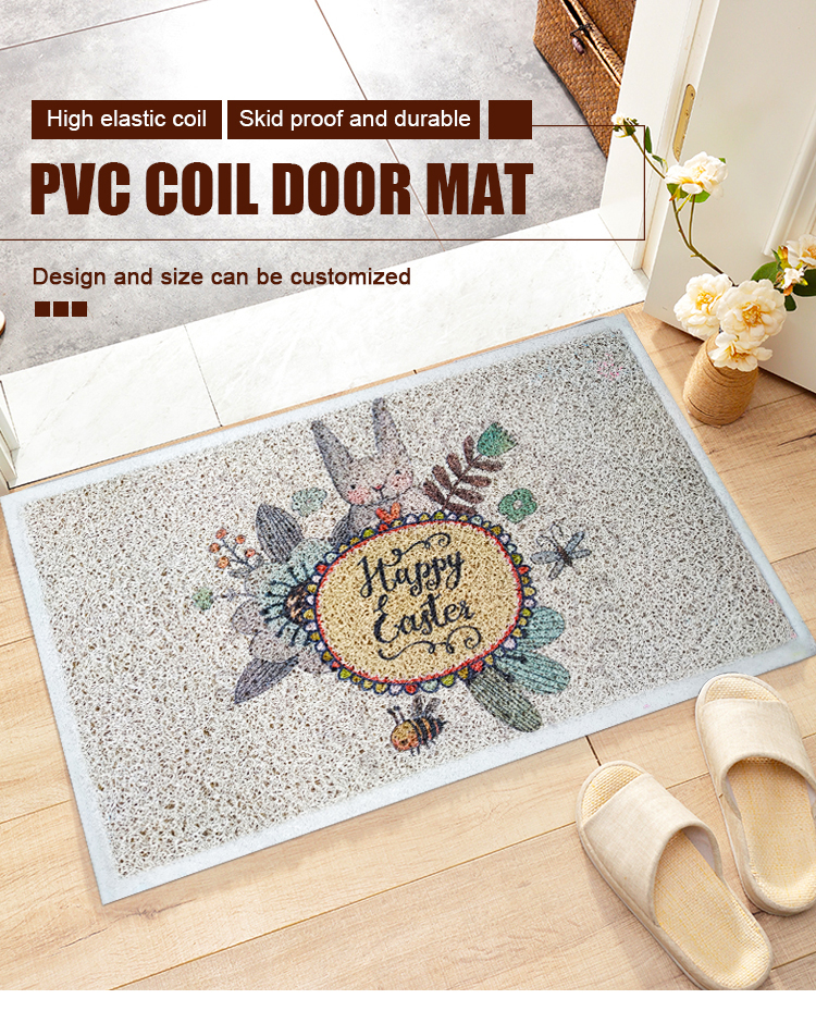 Household Entrance PVC coil Front Door Mat indoor Outdoor printed door mat(图1)