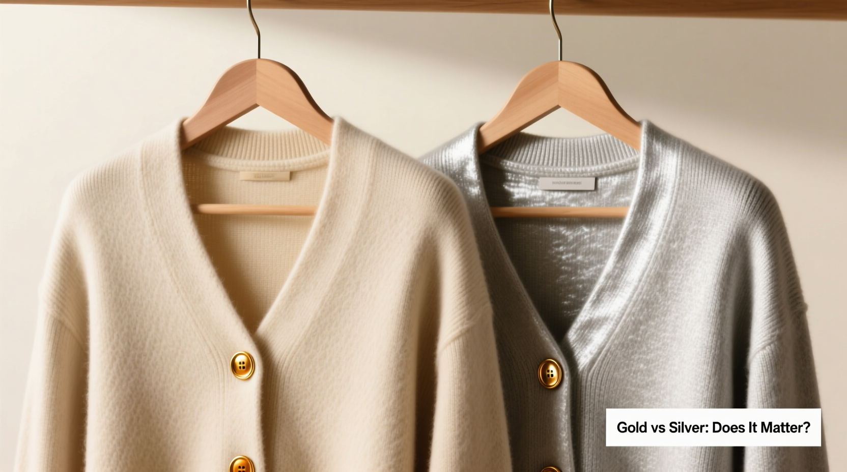 gold vs silver buttons on cardigans does it actually matter or is it just preference