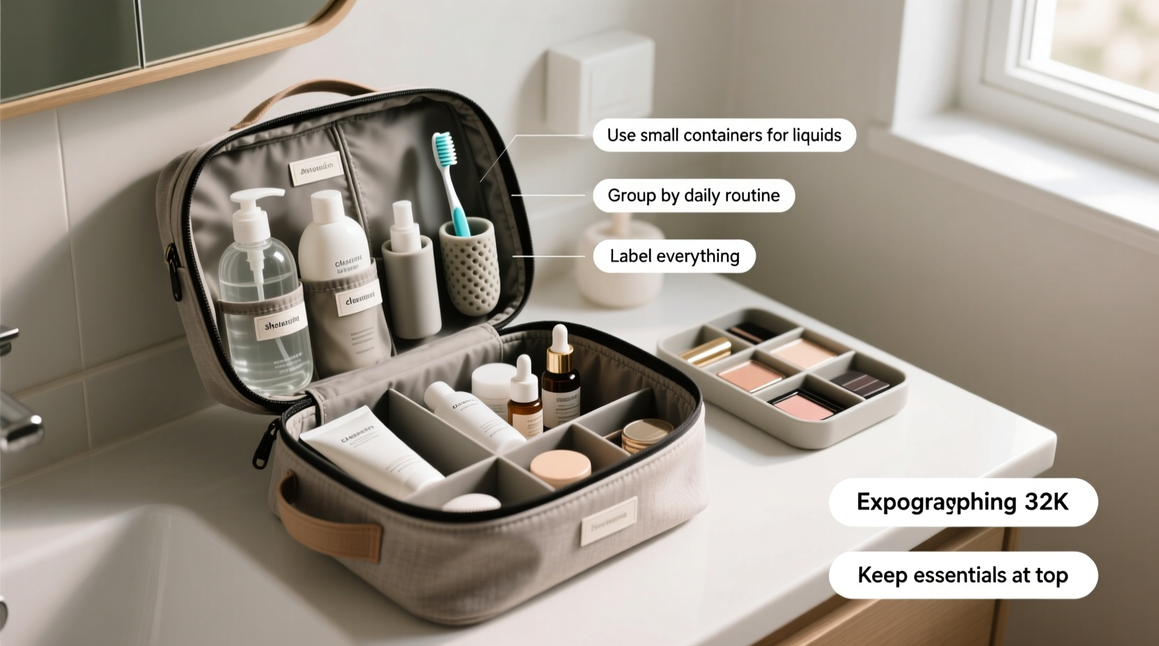 maximize space and ease expert tips for organizing a large capacity toiletry bag