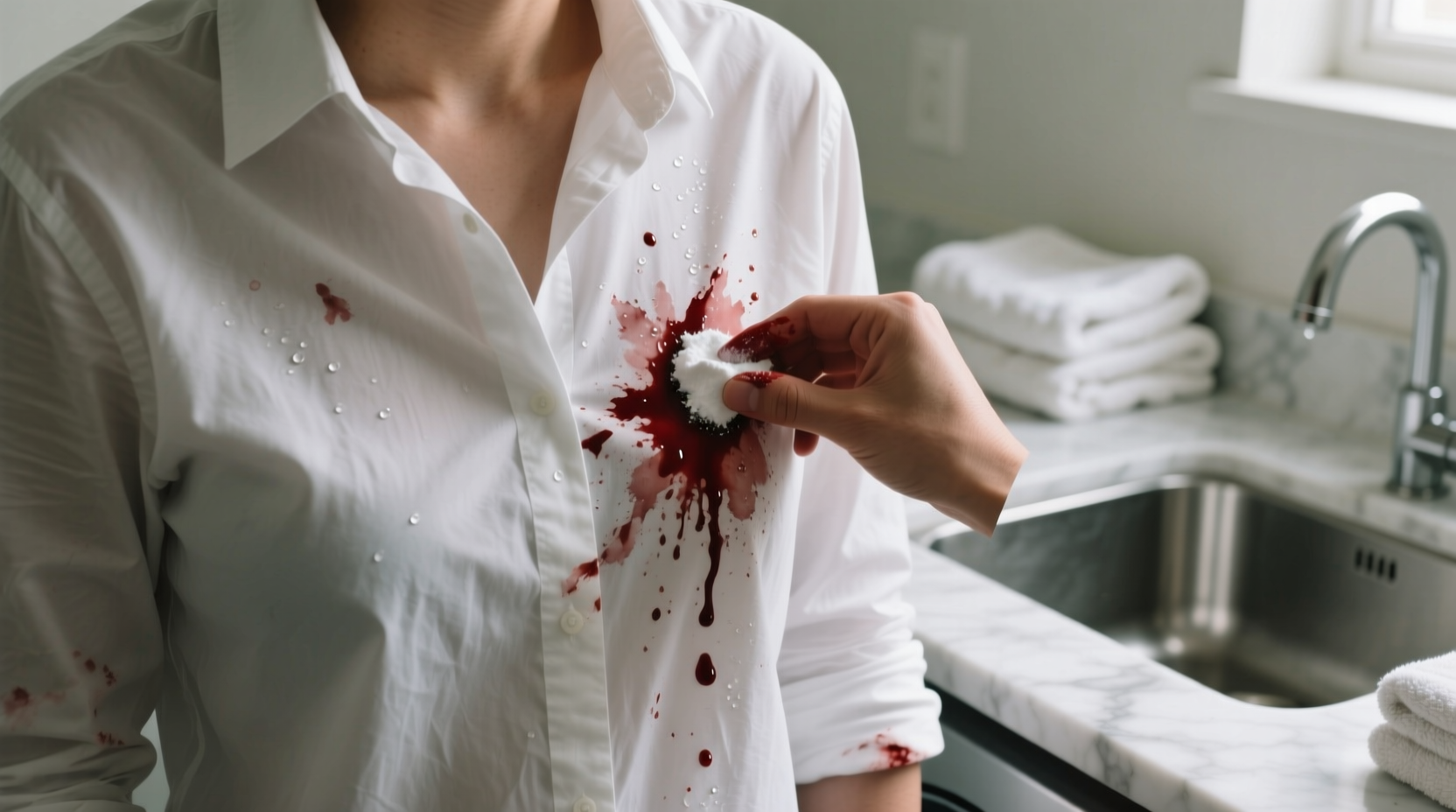 how to get blood stains out of clothing