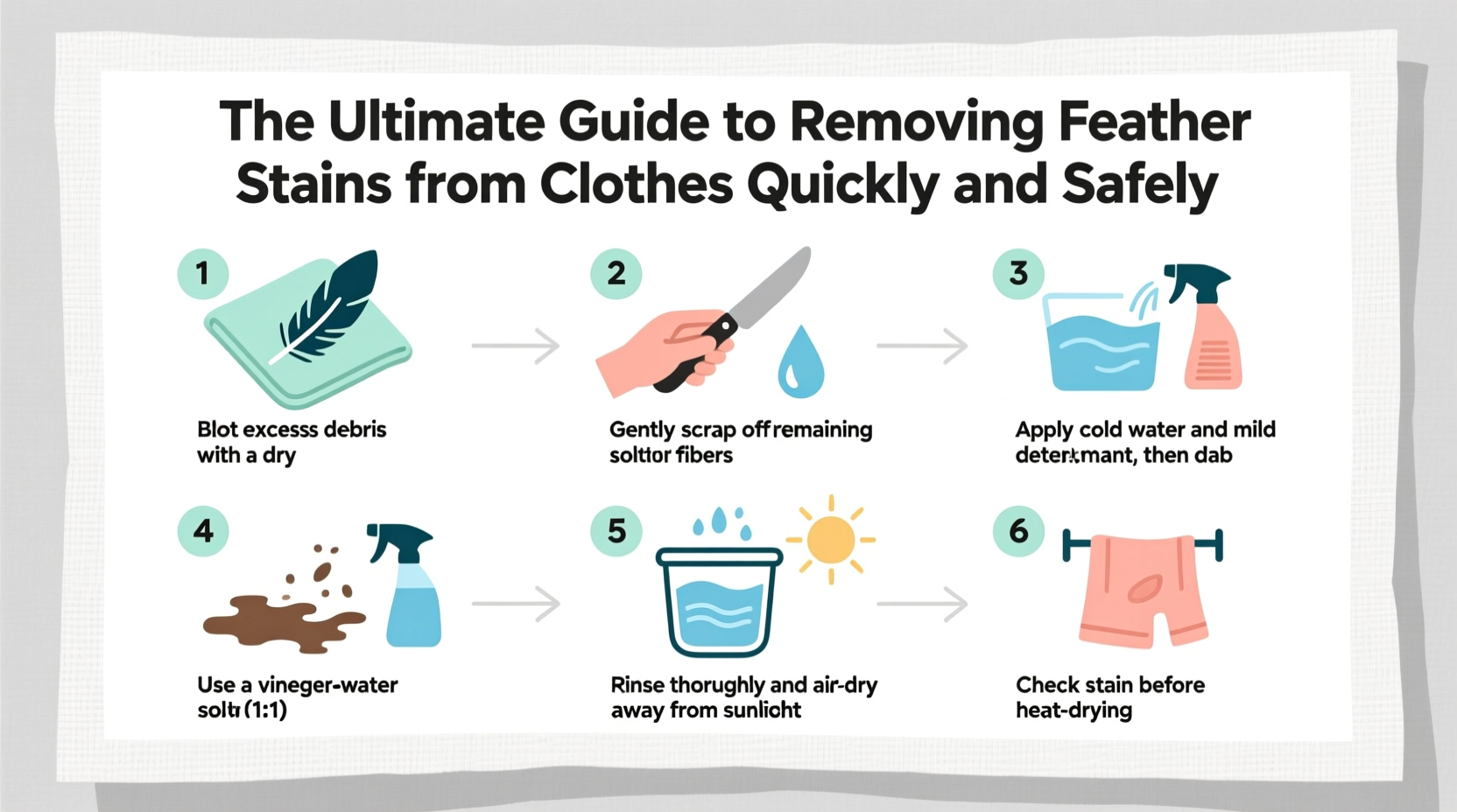 the ultimate guide to removing feather stains from clothes quickly and safely