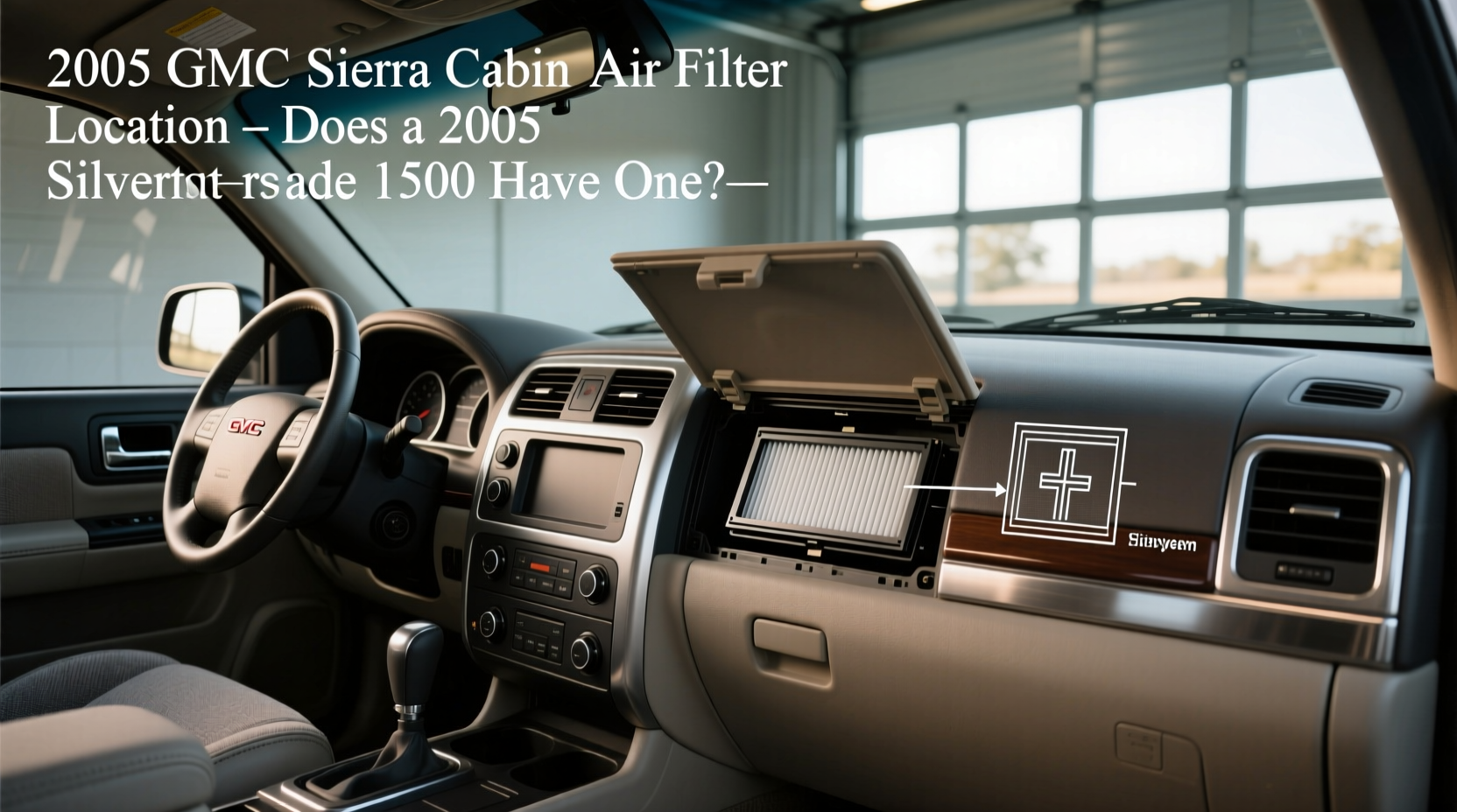 Aftermarket cabin air filter installation in 2005 GMC Sierra