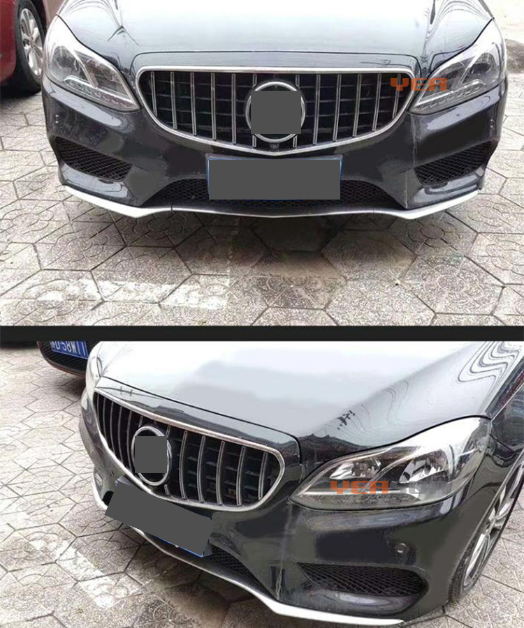 Hot Sale GTR Style Grille for Mercedes Benz W212 Black Silver Front Tuning Grill E Class 2014 2015
