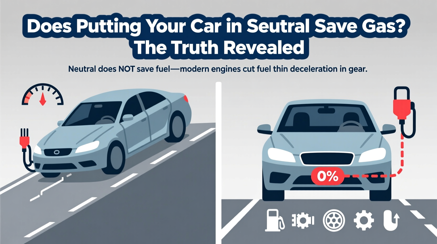 does putting your car in neutral save gas