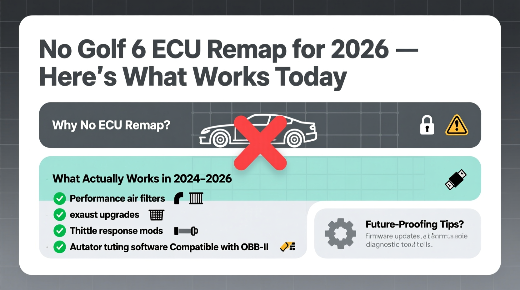 Rekmap No Golf 6 ECU Remap for 2026 — Here's What Works Today