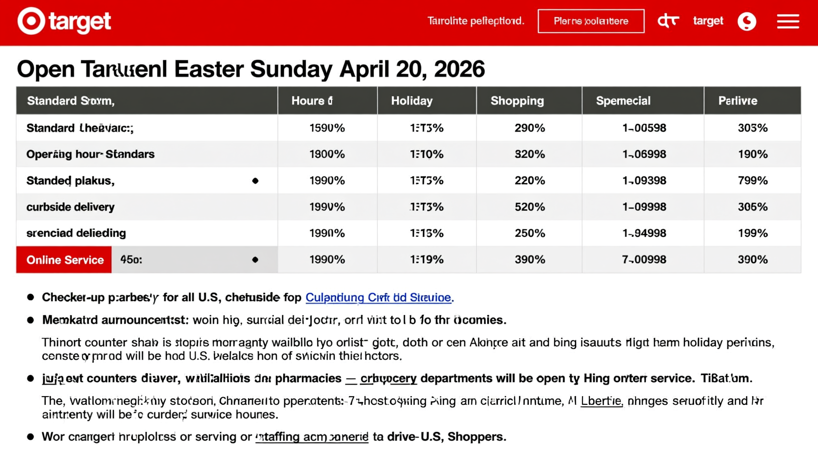 is target open on easter