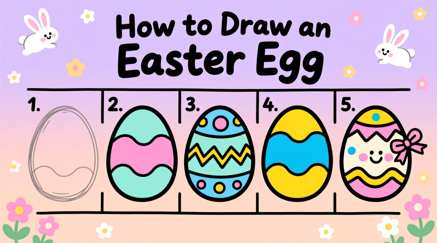 how to draw an easter egg
