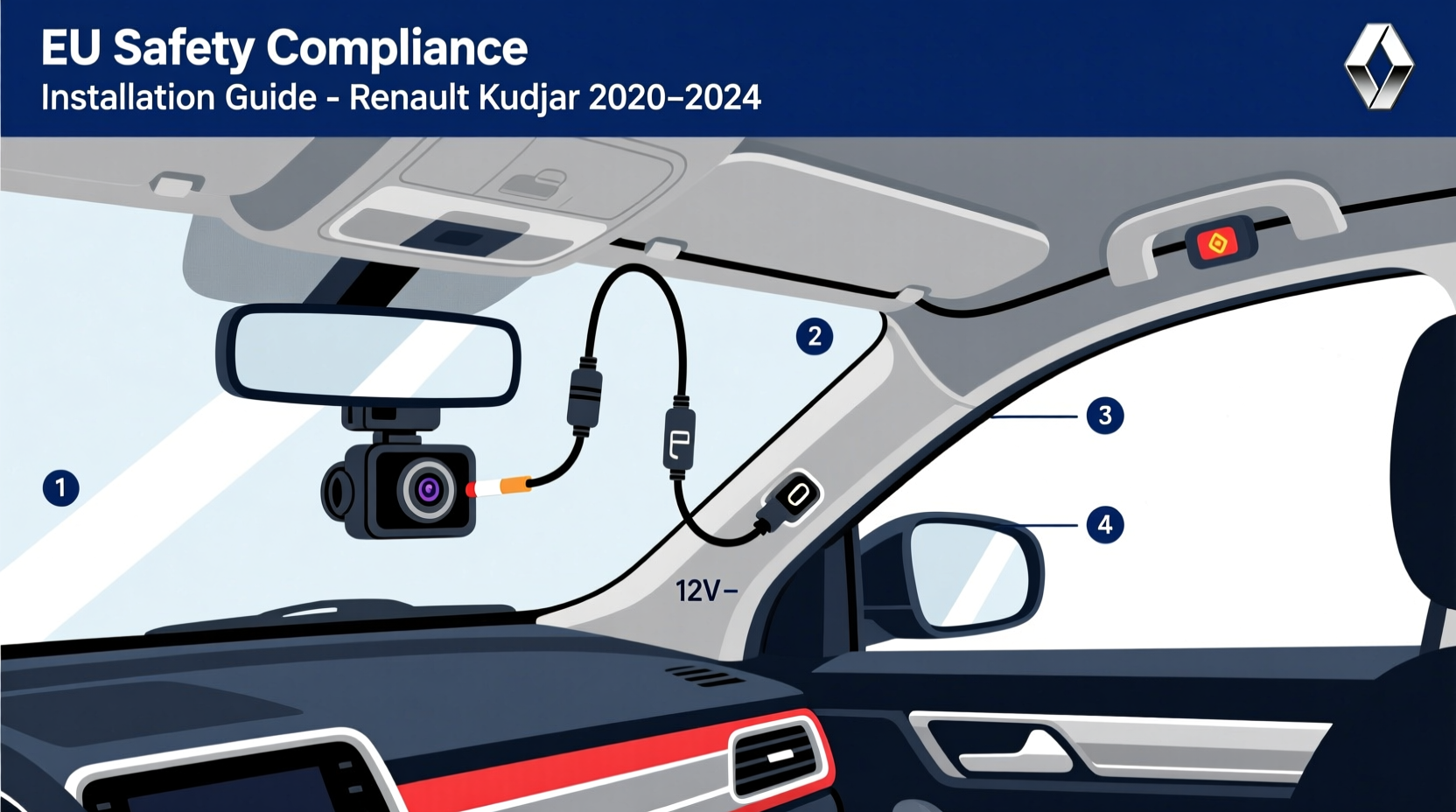 kadjar dash cam install eu