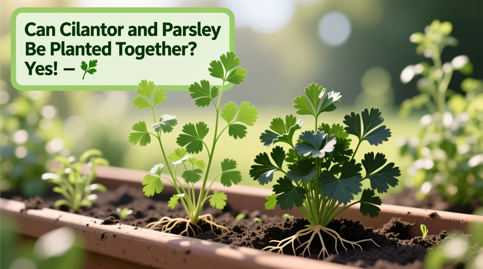 can cilantro and parsley be planted together