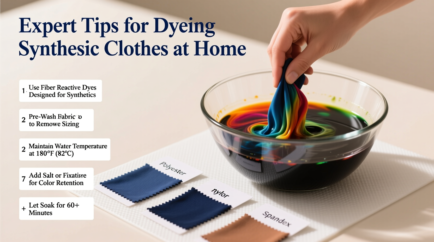 expert tips for successfully dyeing synthetic clothes at home
