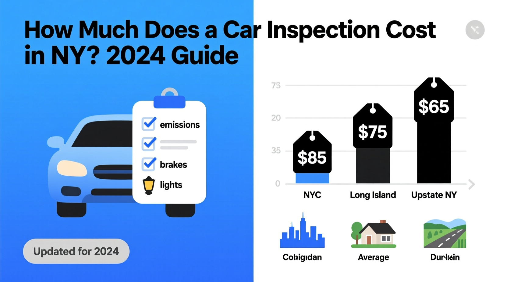 how much does car inspection cost in ny