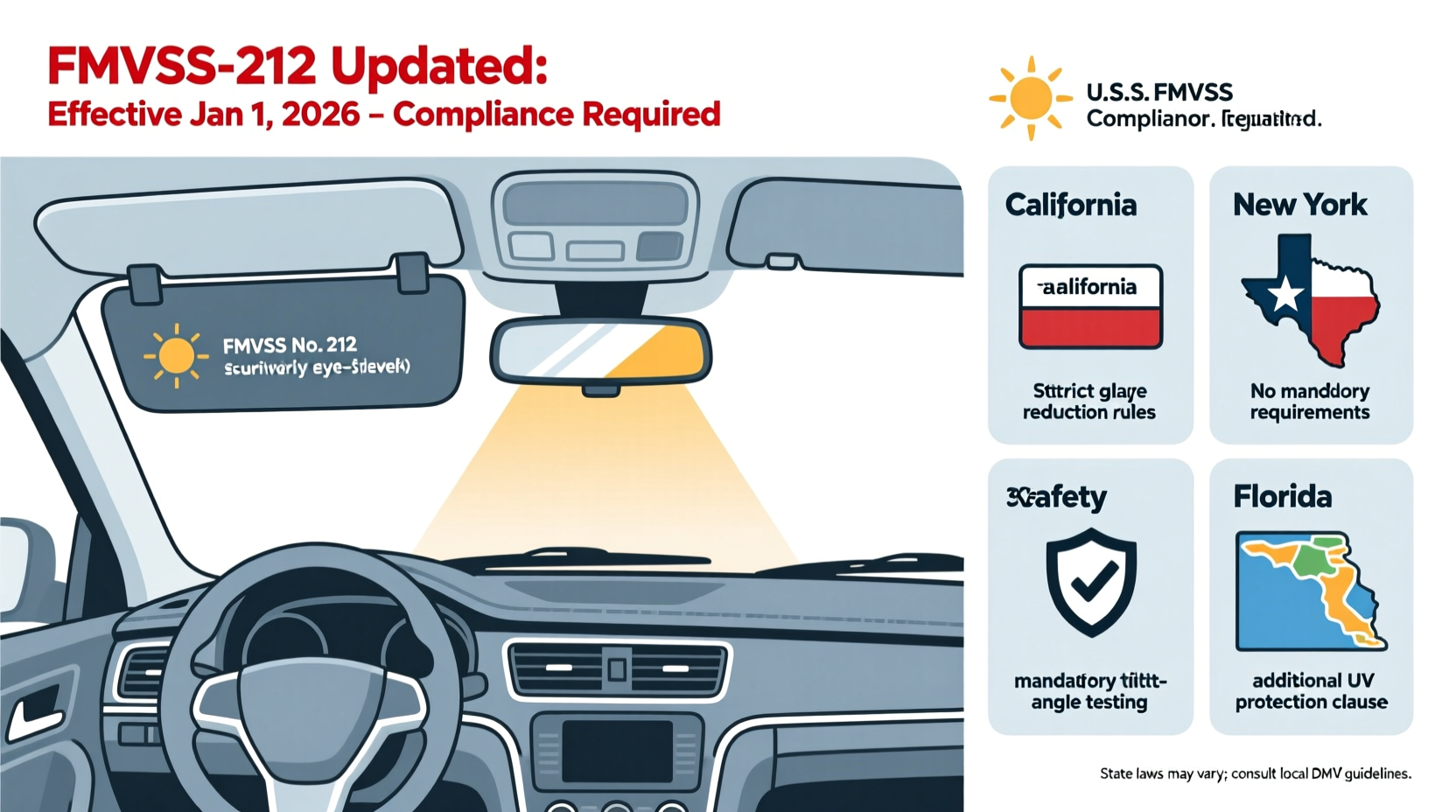 sunvisor legality 2026 regulations