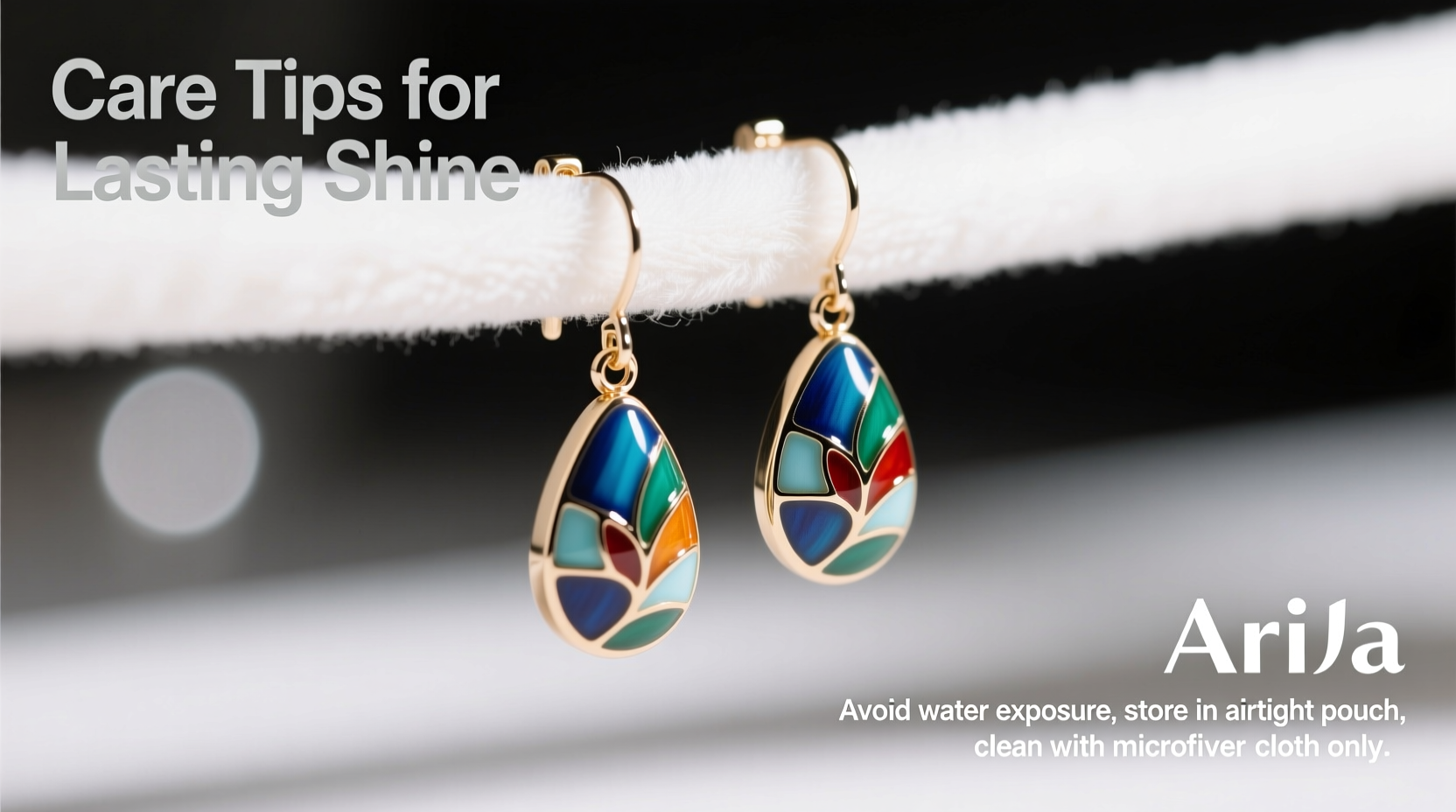 how to protect and maintain ariya enamel drop glaze earrings for lasting shine