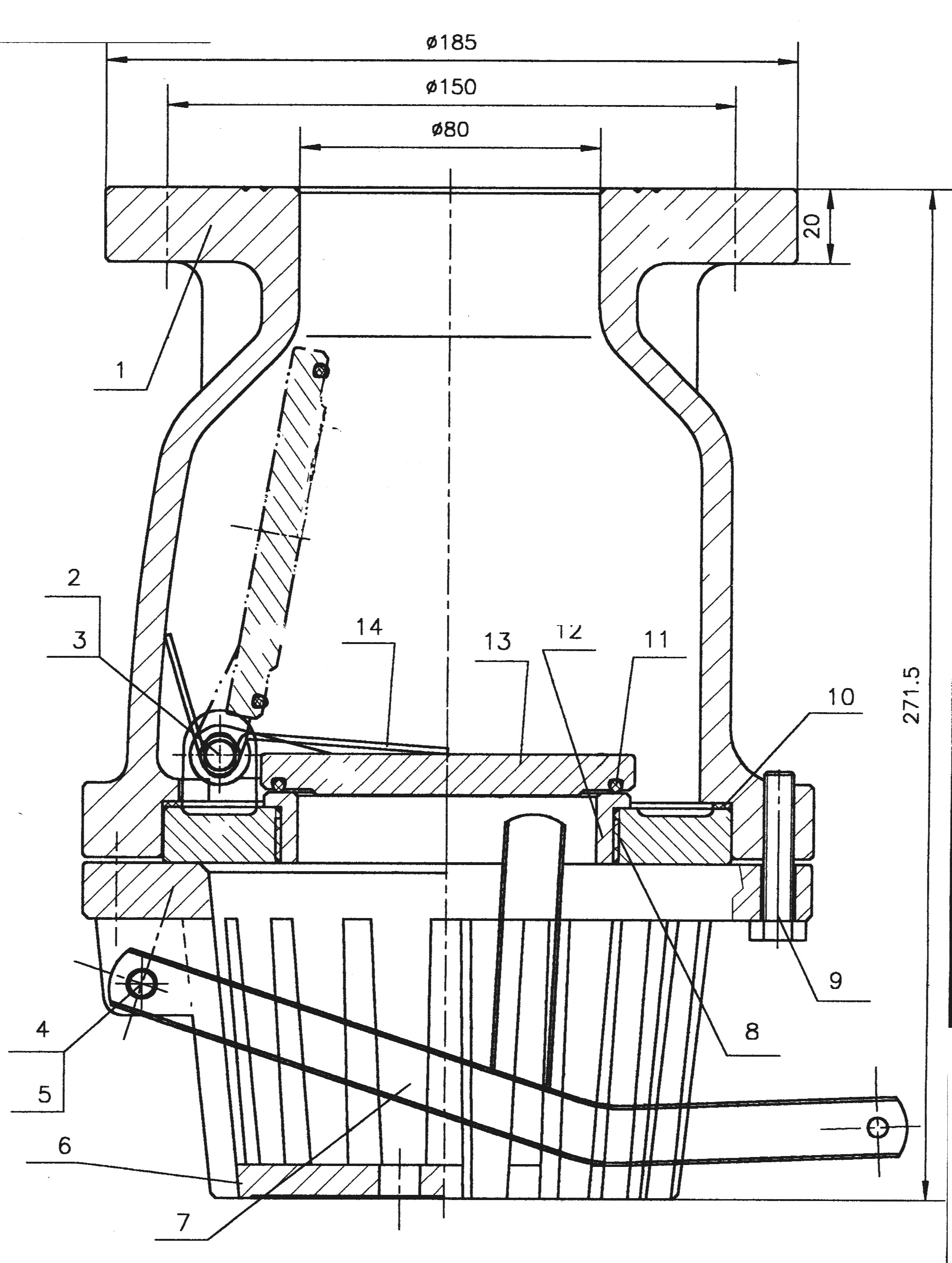 Our factory direct sale cast iron full flow bottom valve sewage treatment equipment