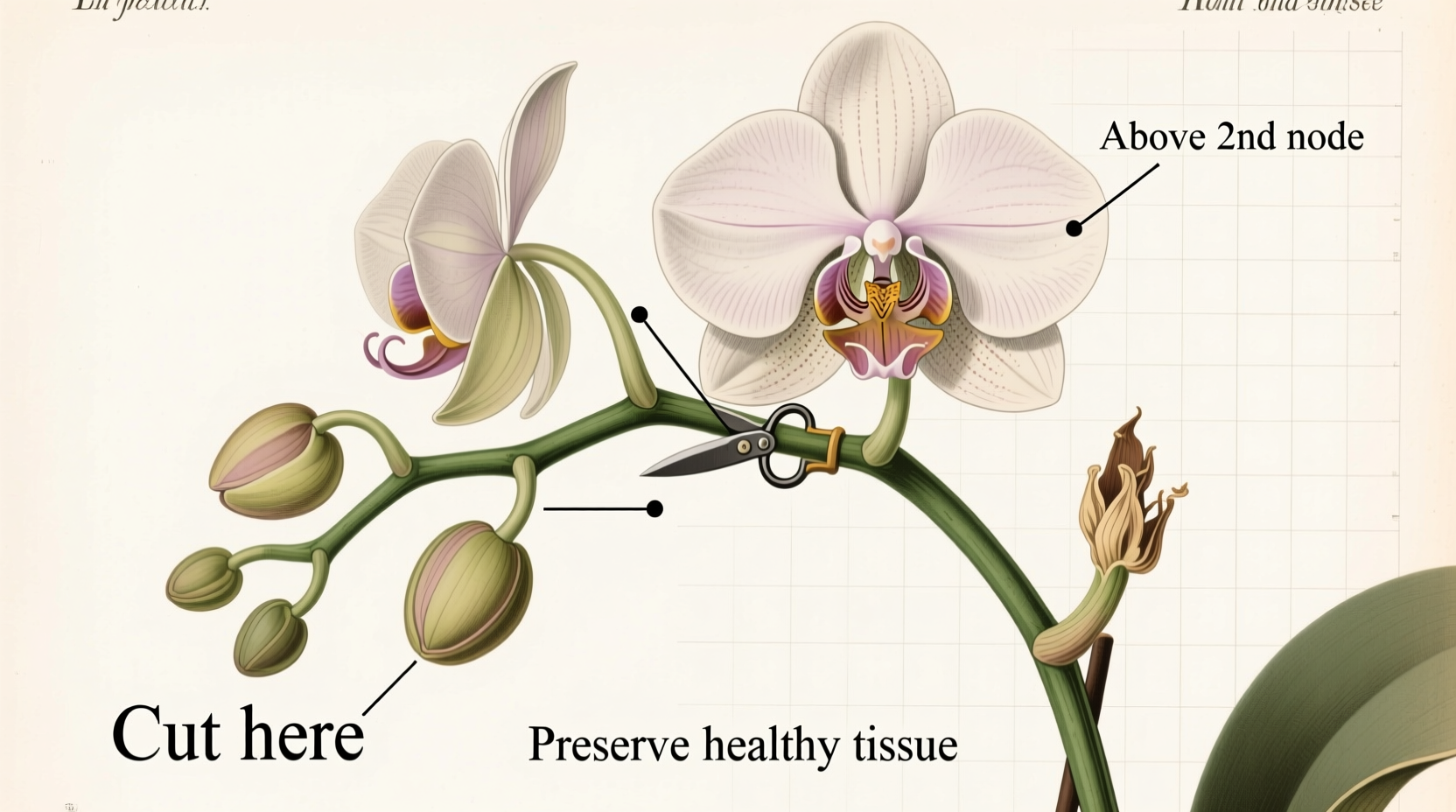 how to cut orchid after bloom