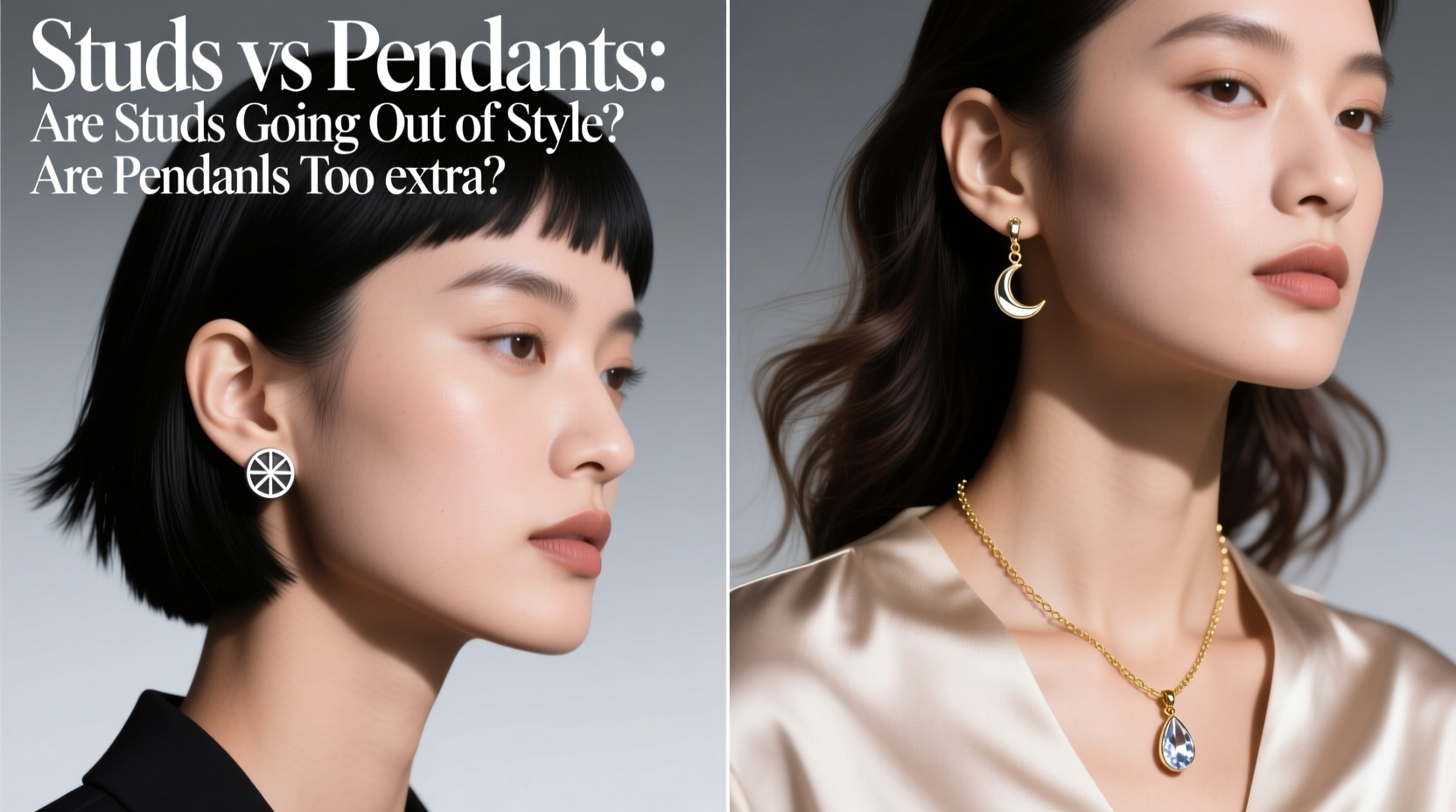 earring pendants vs stud earrings are studs going out of style or are pendants too extra