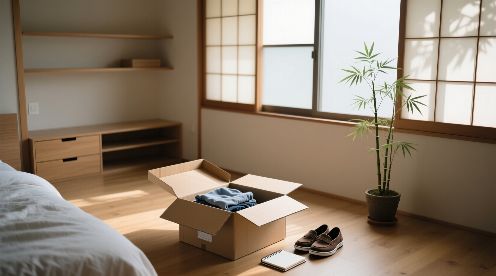 declutter by packing up all your stuff only unpack wha