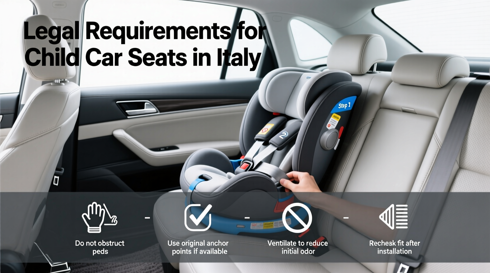 legal requirements for child car seats in italy
