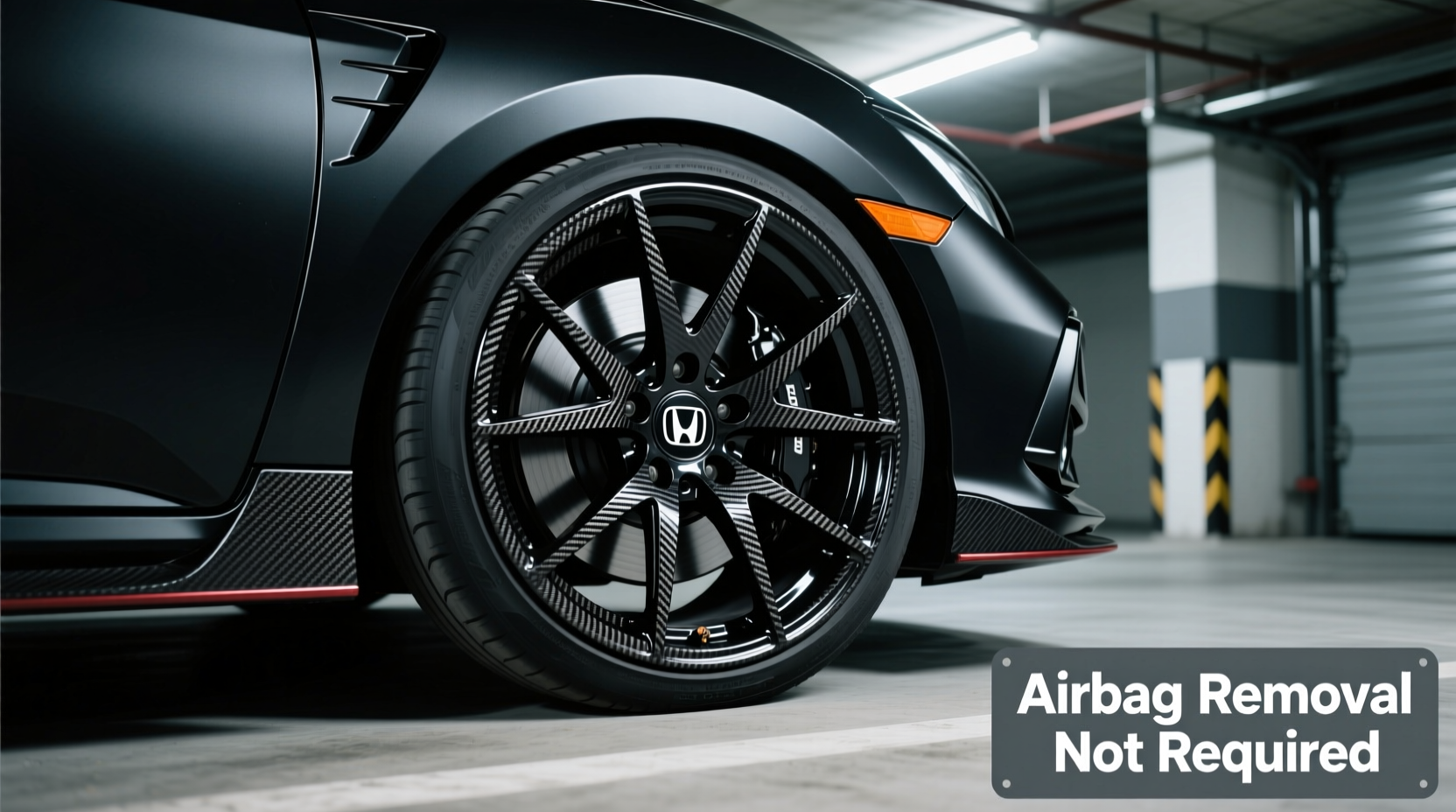 install carbon wheel civic airbag