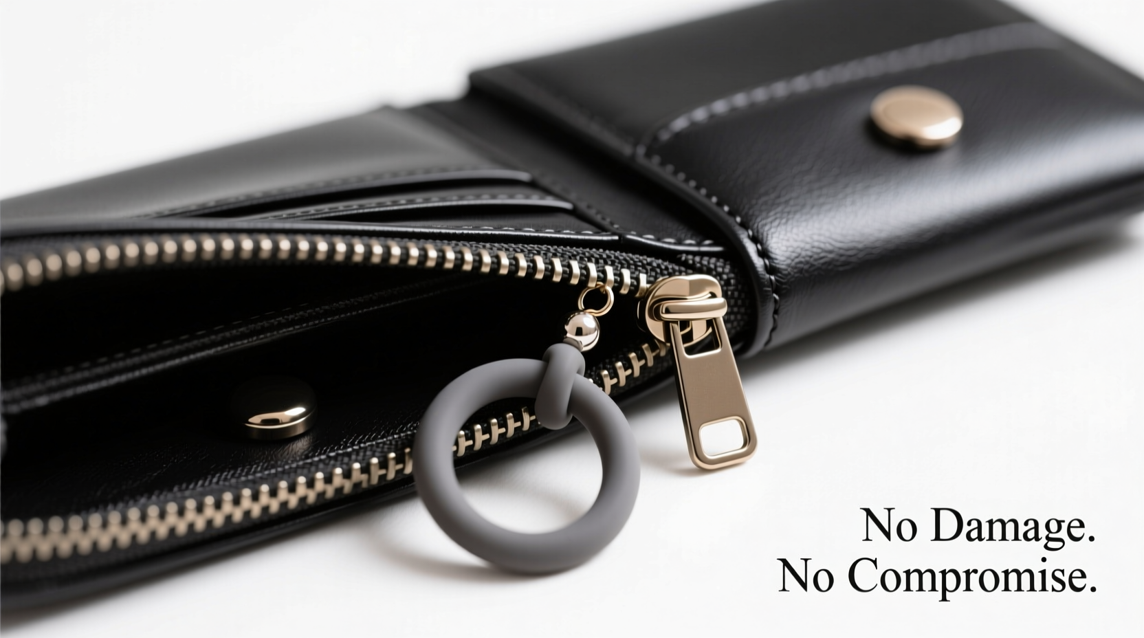 creative and damage free methods to attach a bag charm to your zipper wallet