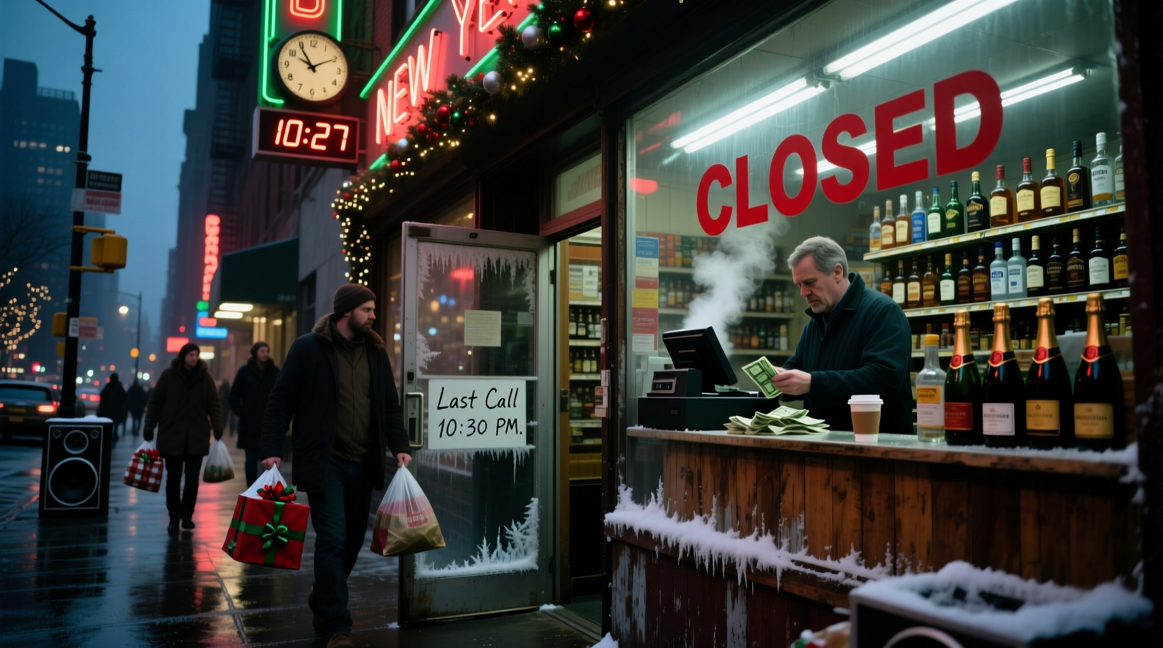 what time do liquor stores close on new year eve