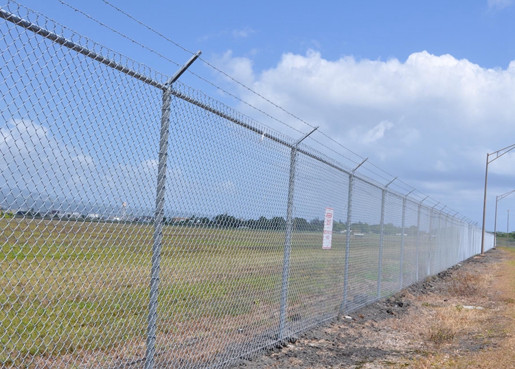 Heißes Bad-galvanisierter Diamond Shape Cyclone Wire Mesh-Bauernhof-Feld-Zaun Chain Link Fence mit Spitzenstacheldraht