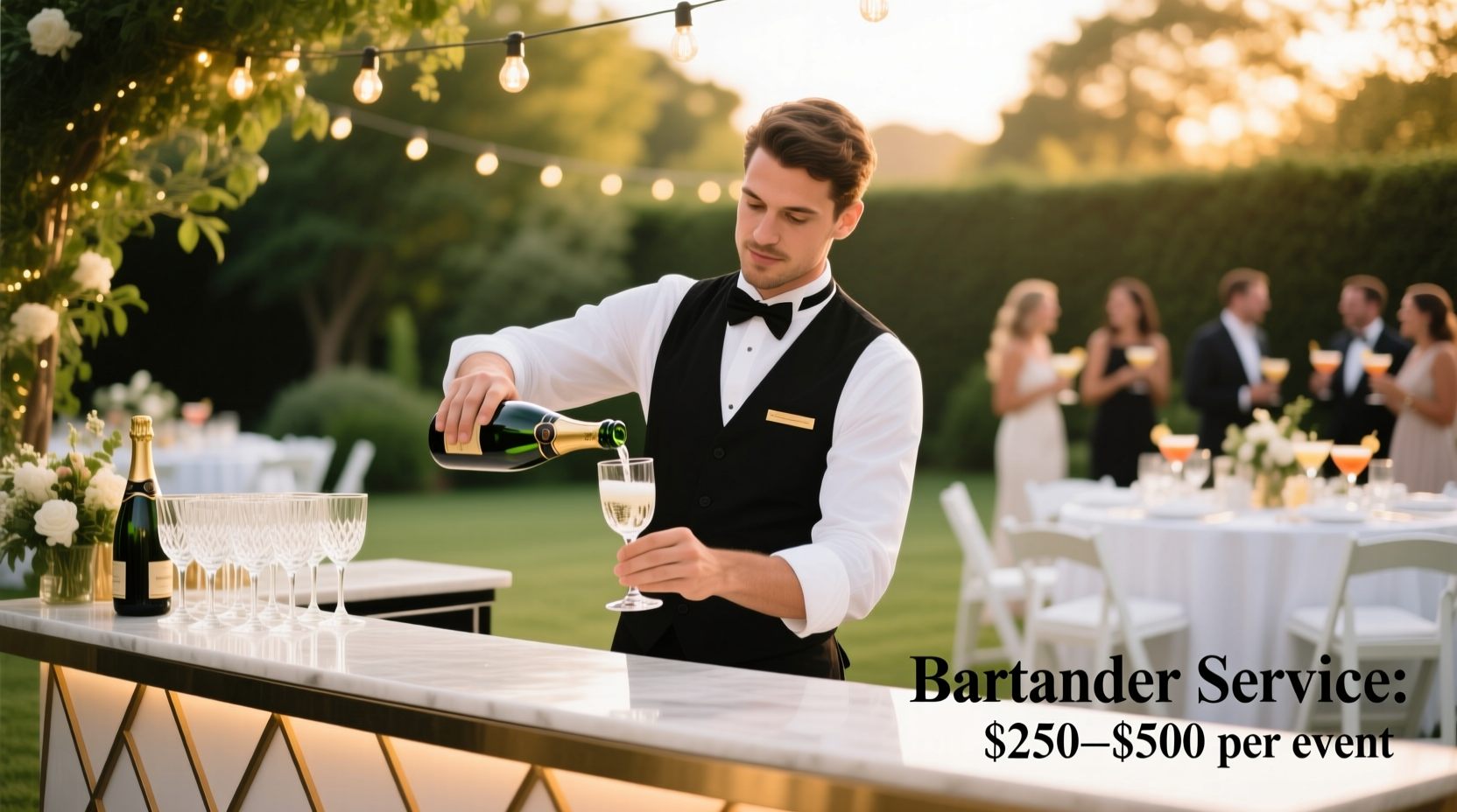 how much is a bartender for a wedding