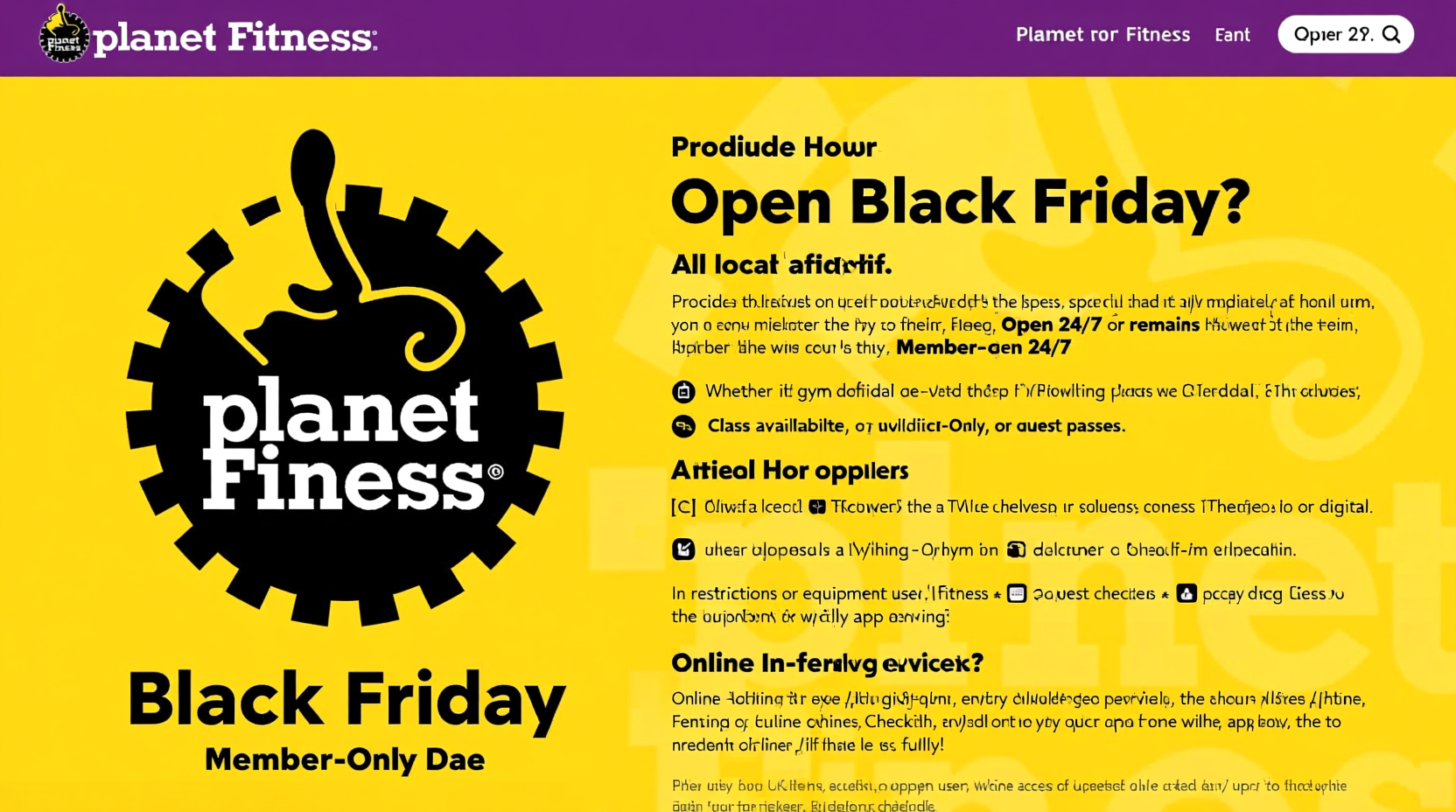 is planet fitness open on black friday