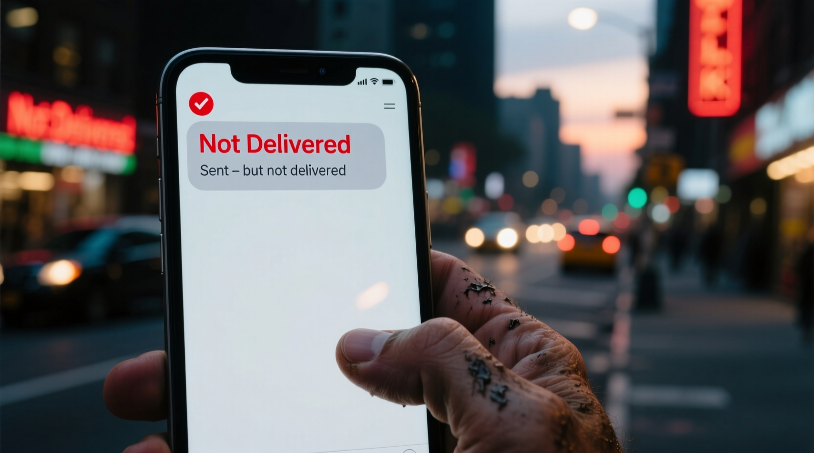 texts saying not delivered but sent reasons fixes