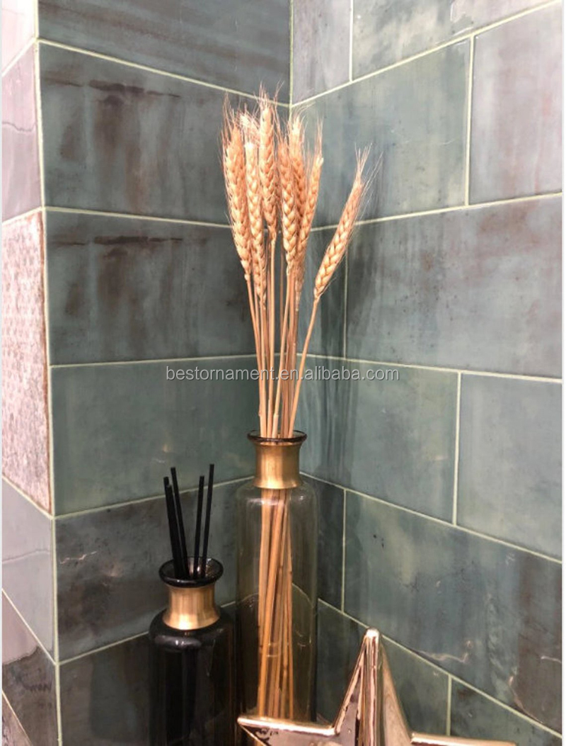 100Pcs/lot Real Natural Wheat Ear Flower Bouquets Wedding Bouquet Dried Flowers Decor