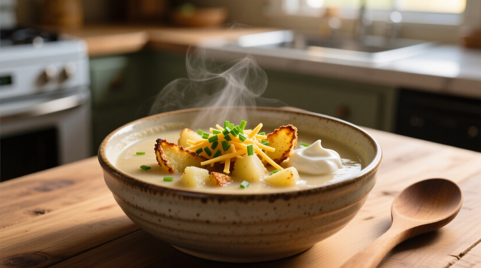 Easy Crockpot Potato Soup with Frozen Hash Browns Recipe