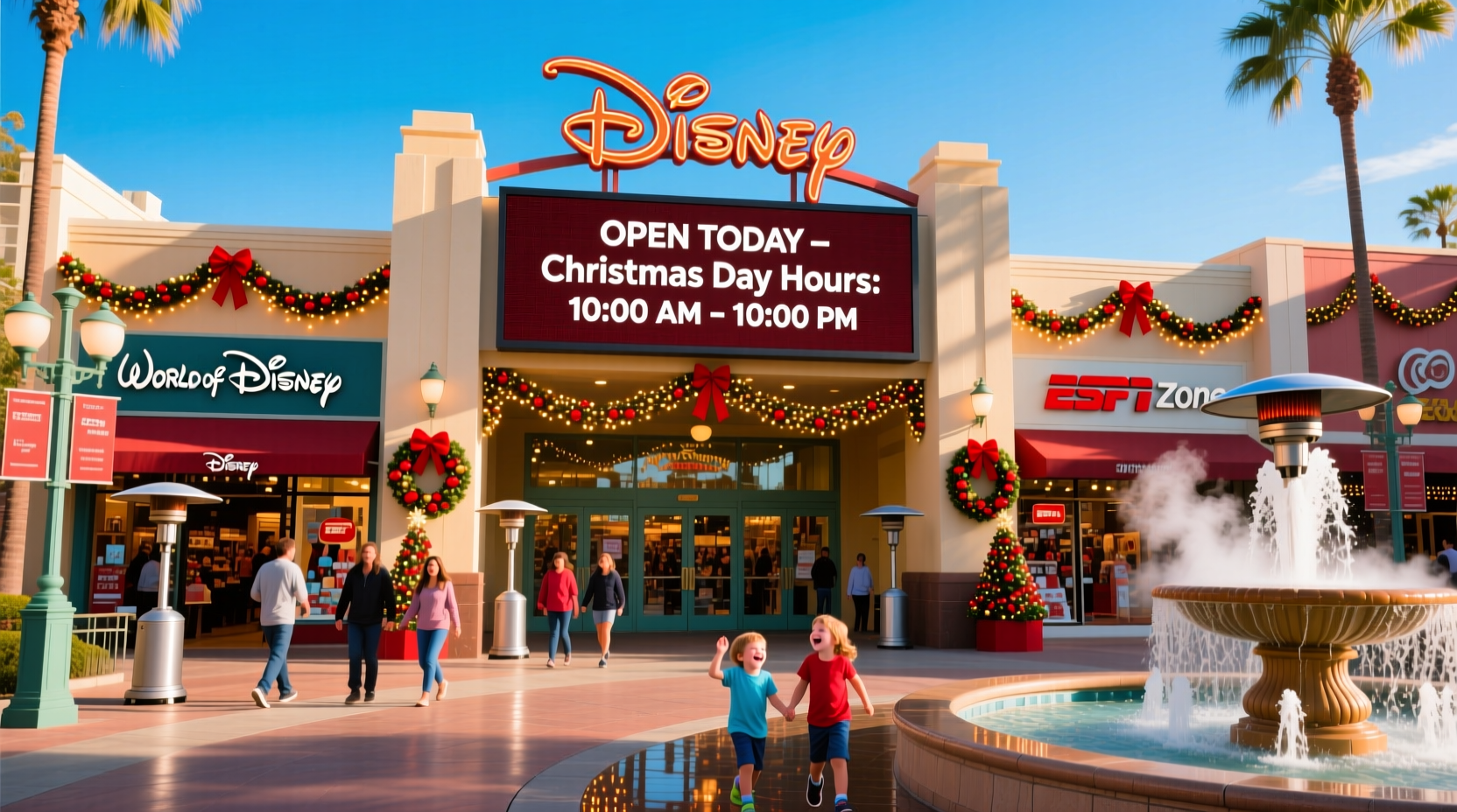 is downtown disney open on christmas day