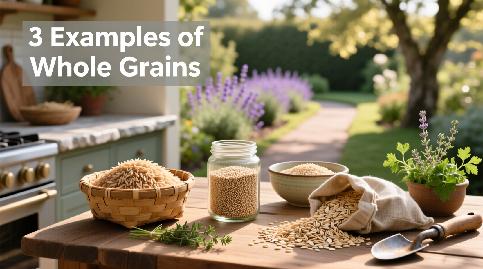3 examples of whole grains